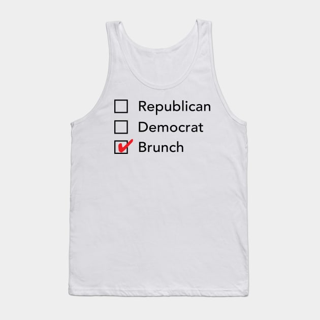 Republican Democrat Brunch Tank Top by zubiacreative